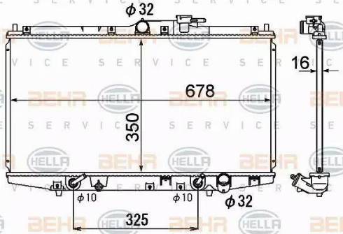 HELLA 8MK 376 790-471 - Радіатор, охолодження двигуна autozip.com.ua