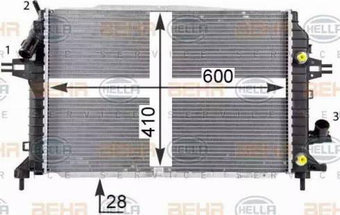 HELLA 8MK 376 790-034 - Радіатор, охолодження двигуна autozip.com.ua