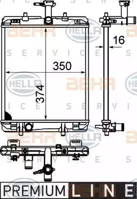 HELLA 8MK 376 749-651 - Радіатор, охолодження двигуна autozip.com.ua