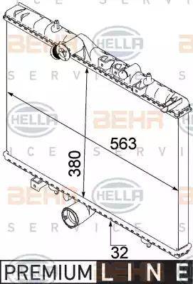 HELLA 8MK 376 745-071 - Радіатор, охолодження двигуна autozip.com.ua