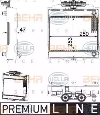 HELLA 8MK 376 746-521 - Радіатор, охолодження двигуна autozip.com.ua