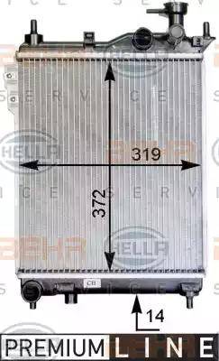 HELLA 8MK 376 754-491 - Радіатор, охолодження двигуна autozip.com.ua