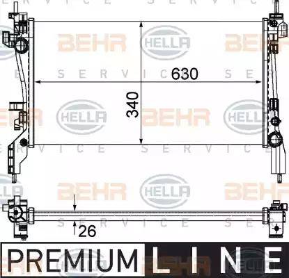 HELLA 8MK 376 754-581 - Радіатор, охолодження двигуна autozip.com.ua