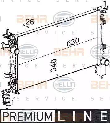 HELLA 8MK 376 754-711 - Радіатор, охолодження двигуна autozip.com.ua