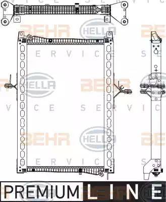 HELLA 8MK 376 755-411 - Низькотемпературний охолоджувач, інтеркулер autozip.com.ua