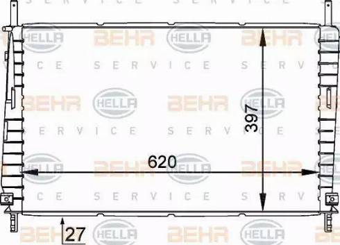 HELLA 8MK 376 755-301 - Радіатор, охолодження двигуна autozip.com.ua