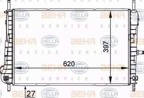 HELLA 8MK 376 755-291 - Радіатор, охолодження двигуна autozip.com.ua