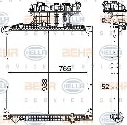 HELLA 8MK 376 750-541 - Радіатор, охолодження двигуна autozip.com.ua