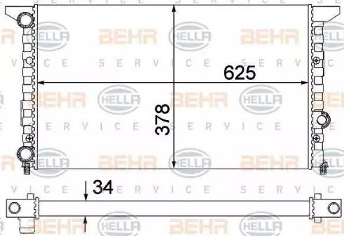 HELLA 8MK 376 753-271 - Радіатор, охолодження двигуна autozip.com.ua