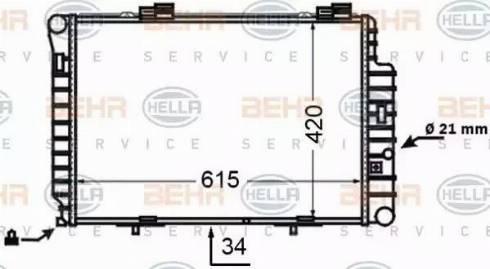 HELLA 8MK 376 769-721 - Радіатор, охолодження двигуна autozip.com.ua