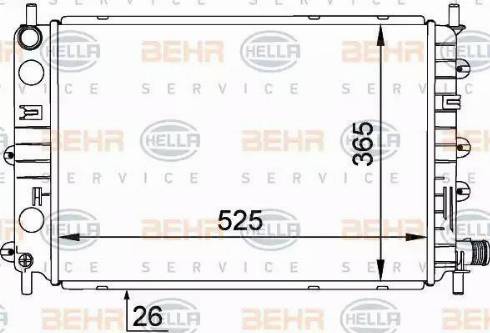 HELLA 8MK 376 764-001 - Радіатор, охолодження двигуна autozip.com.ua