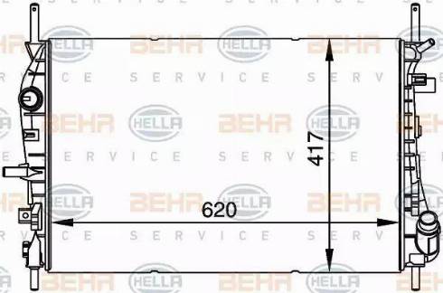 HELLA 8MK 376 764-381 - Радіатор, охолодження двигуна autozip.com.ua