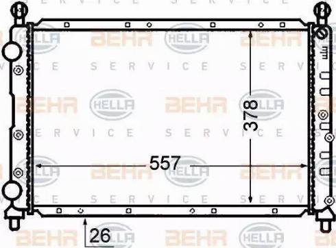 HELLA 8MK 376 766-101 - Радіатор, охолодження двигуна autozip.com.ua