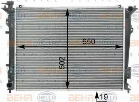 HELLA 8MK 376 763-221 - Радіатор, охолодження двигуна autozip.com.ua