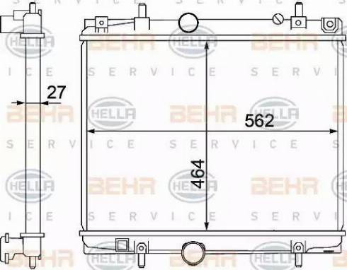 HELLA 8MK 376 767-141 - Радіатор, охолодження двигуна autozip.com.ua