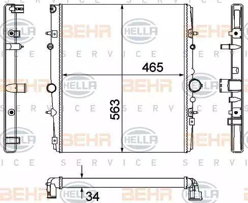 HELLA 8MK 376 767-131 - Радіатор, охолодження двигуна autozip.com.ua