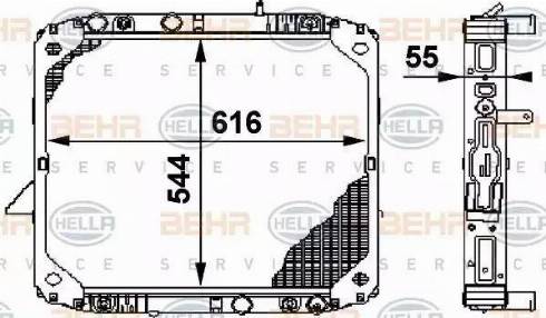 HELLA 8MK 376 709-741 - Радіатор, охолодження двигуна autozip.com.ua