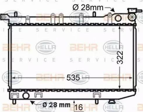 HELLA 8MK 376 704-691 - Радіатор, охолодження двигуна autozip.com.ua