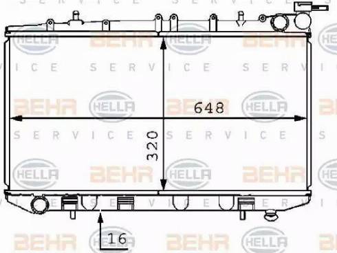 HELLA 8MK 376 704-701 - Радіатор, охолодження двигуна autozip.com.ua