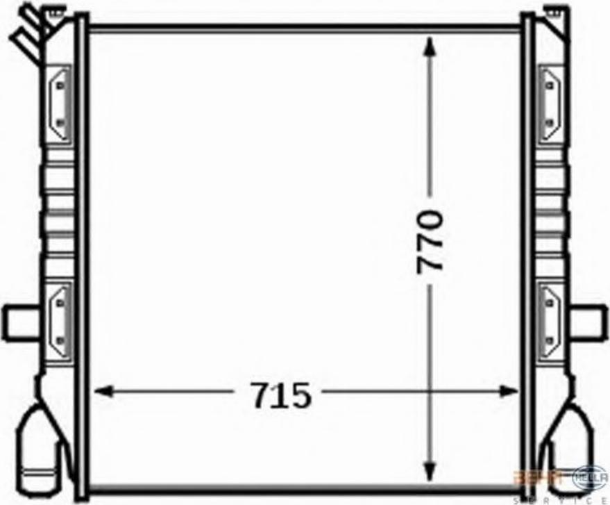 HELLA 8MK376705711 - Радіатор, охолодження двигуна autozip.com.ua