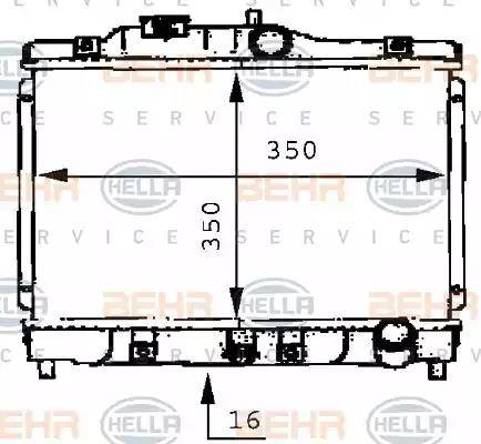 HELLA 8MK 376 706-691 - Радіатор, охолодження двигуна autozip.com.ua