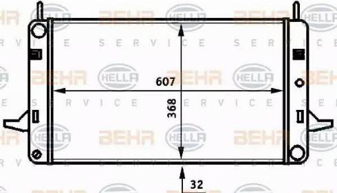 HELLA 8MK 376 706-671 - Радіатор, охолодження двигуна autozip.com.ua