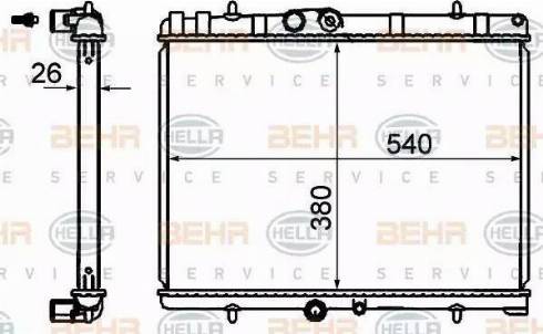 HELLA 8MK 376 700-521 - Радіатор, охолодження двигуна autozip.com.ua