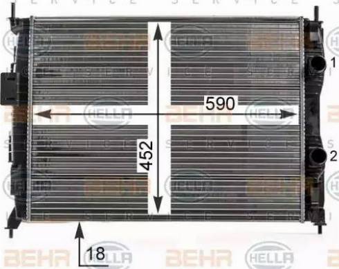 HELLA 8MK 376 700-321 - Радіатор, охолодження двигуна autozip.com.ua