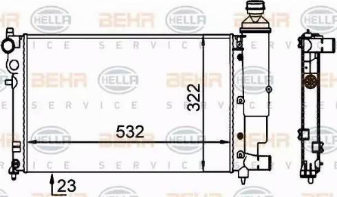 HELLA 8MK 376 701-694 - Радіатор, охолодження двигуна autozip.com.ua