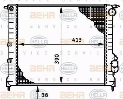 HELLA 8MK 376 708-611 - Радіатор, охолодження двигуна autozip.com.ua