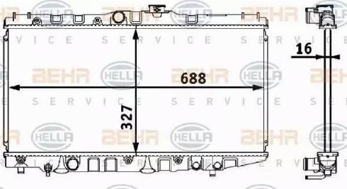 HELLA 8MK 376 708-151 - Радіатор, охолодження двигуна autozip.com.ua