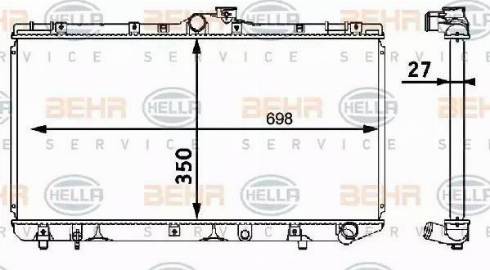 HELLA 8MK 376 708-161 - Радіатор, охолодження двигуна autozip.com.ua