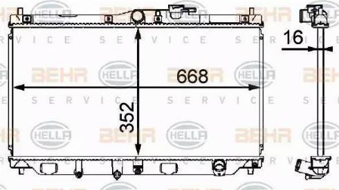 HELLA 8MK 376 708-131 - Радіатор, охолодження двигуна autozip.com.ua