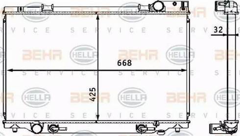 HELLA 8MK 376 708-341 - Радіатор, охолодження двигуна autozip.com.ua