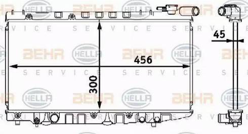 HELLA 8MK 376 708-351 - Радіатор, охолодження двигуна autozip.com.ua