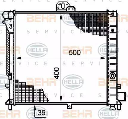 HELLA 8MK 376 708-781 - Радіатор, охолодження двигуна autozip.com.ua