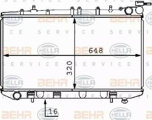 HELLA 8MK 376 707-491 - Радіатор, охолодження двигуна autozip.com.ua