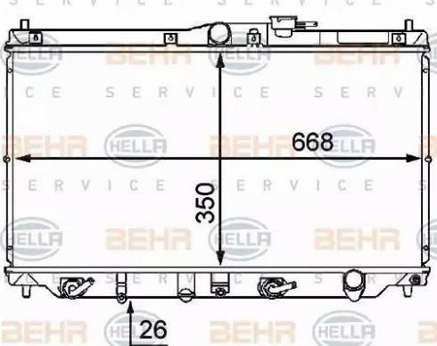 HELLA 8MK 376 707-431 - Радіатор, охолодження двигуна autozip.com.ua