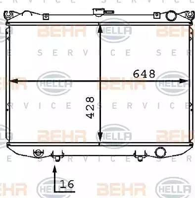 HELLA 8MK 376 707-561 - Радіатор, охолодження двигуна autozip.com.ua