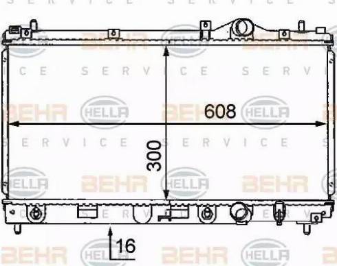 HELLA 8MK 376 707-621 - Радіатор, охолодження двигуна autozip.com.ua