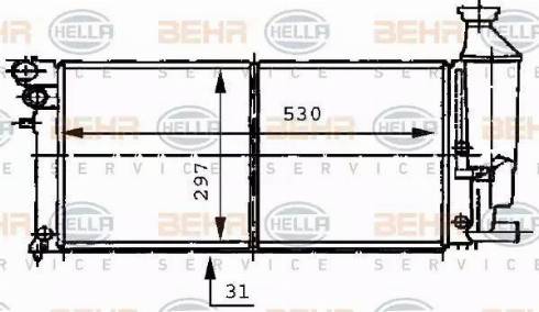 HELLA 8MK 376 707-081 - Радіатор, охолодження двигуна autozip.com.ua
