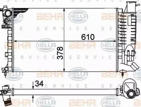 HELLA 8MK 376 707-021 - Радіатор, охолодження двигуна autozip.com.ua