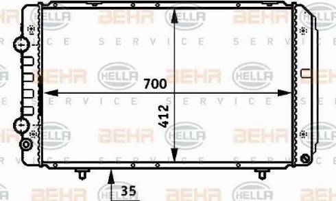 HELLA 8MK 376 707-071 - Радіатор, охолодження двигуна autozip.com.ua