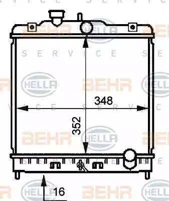 HELLA 8MK 376 707-781 - Радіатор, охолодження двигуна autozip.com.ua