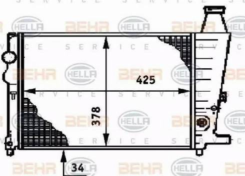 HELLA 8MK 376 719-401 - Радіатор, охолодження двигуна autozip.com.ua