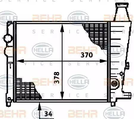 HELLA 8MK 376 719-391 - Радіатор, охолодження двигуна autozip.com.ua