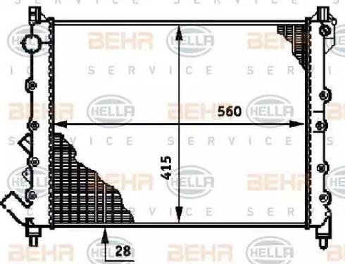 HELLA 8MK 376 719-761 - Радіатор, охолодження двигуна autozip.com.ua