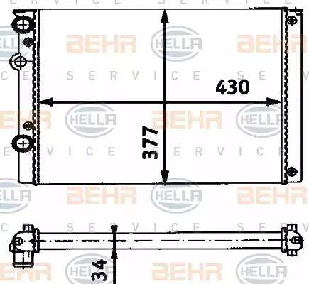 HELLA 8MK 376 714-651 - Радіатор, охолодження двигуна autozip.com.ua