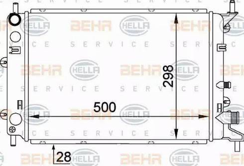 HELLA 8MK 376 714-171 - Радіатор, охолодження двигуна autozip.com.ua