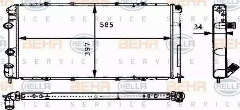 HELLA 8MK 376 715-531 - Радіатор, охолодження двигуна autozip.com.ua